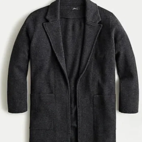 J Crew Sophie Sweater Blazer Charcoal Gray Small - Picture 3 of 5